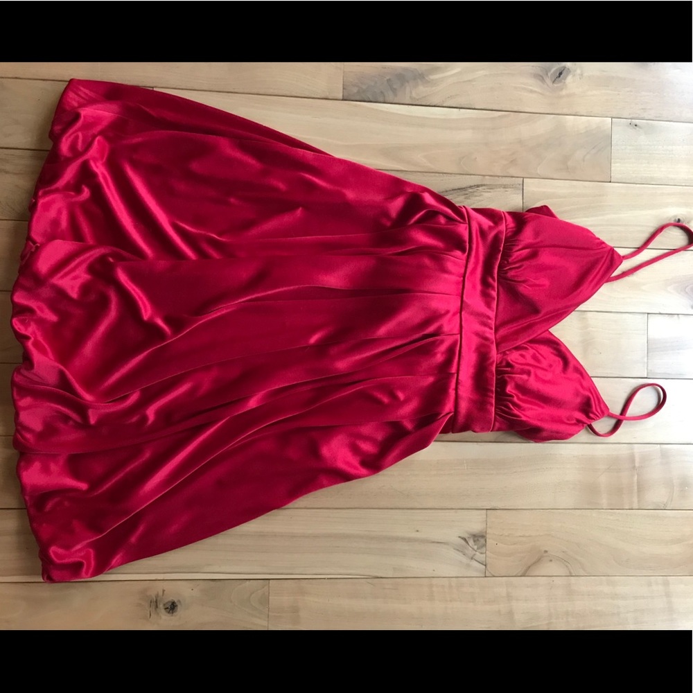 Red spaghetti strap dress (S)